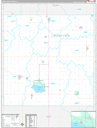 Buena Vista County, IA Wall Map Premium Style 2026